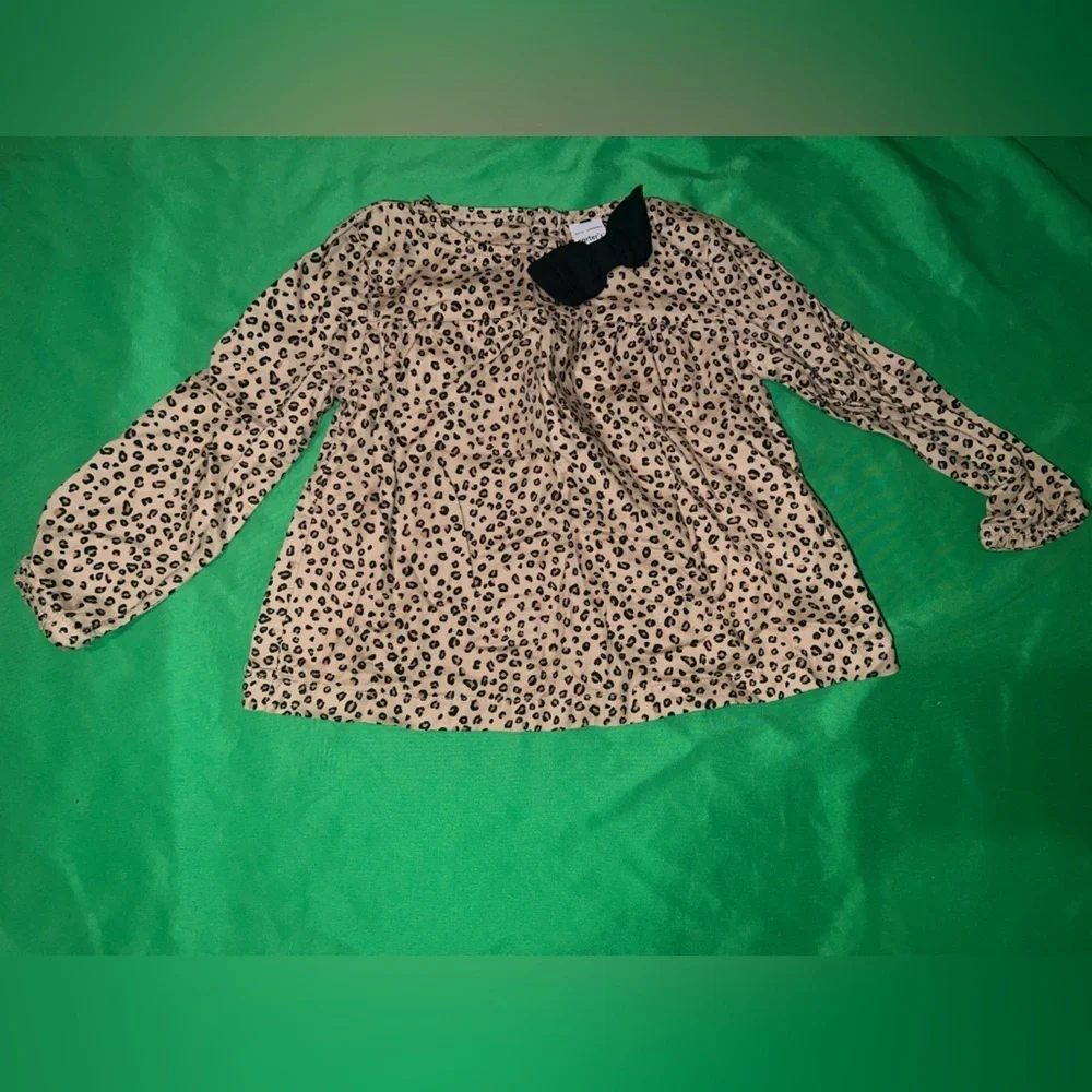 Carter's Tan and Black Leopard Print Blouse